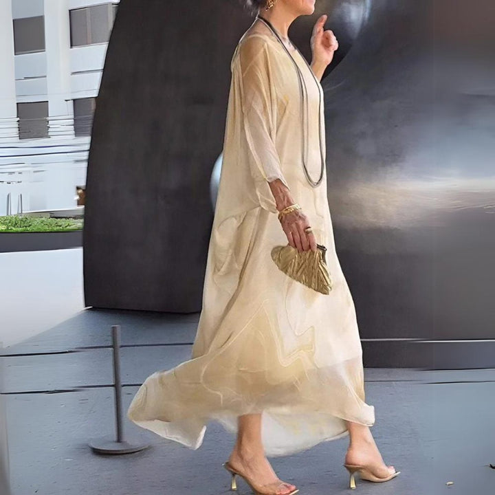 Luna | Oversized Long-Sleeved Flowing Maxi Dress