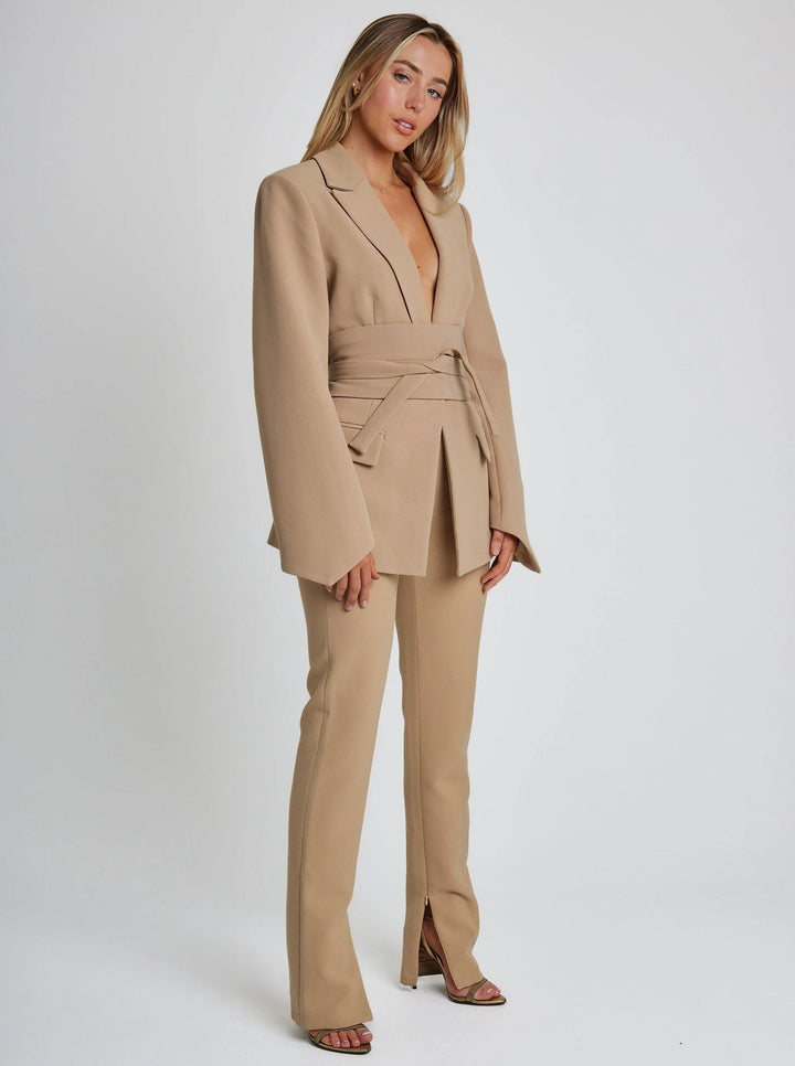 Evelyn | Belted Tailored Luxe Blazer