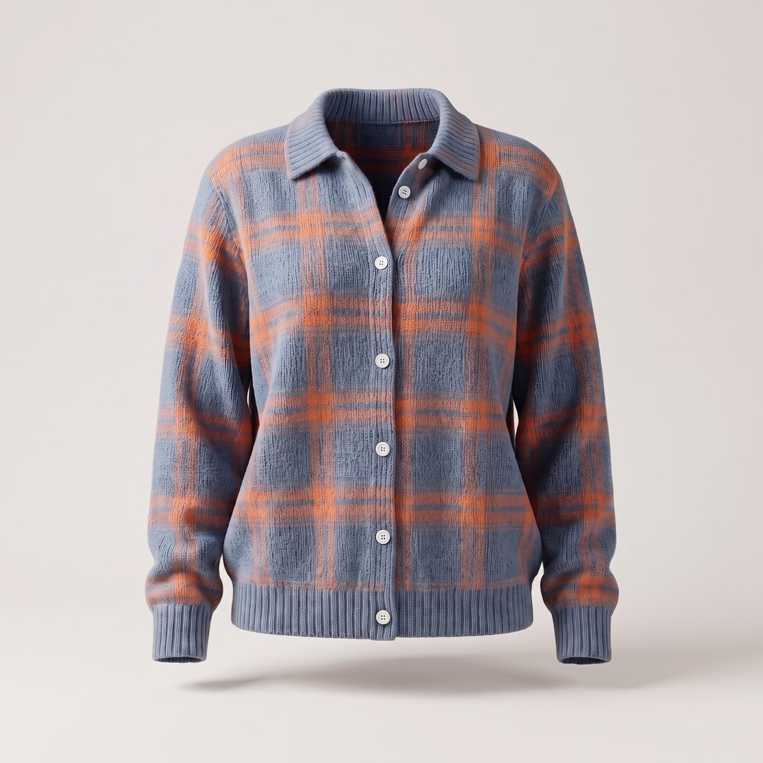 Clara | Plaid Cardigan – Cozy Knit Style for Women