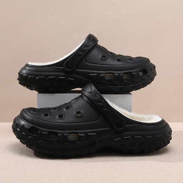 Ralf | Warm Fleece-Lined Thermal Slip-On Clogs