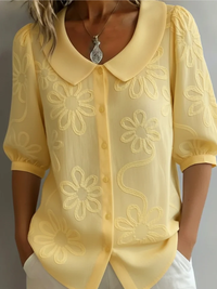 Freya | Lightweight And Stylish Floral Embroidered Blouse