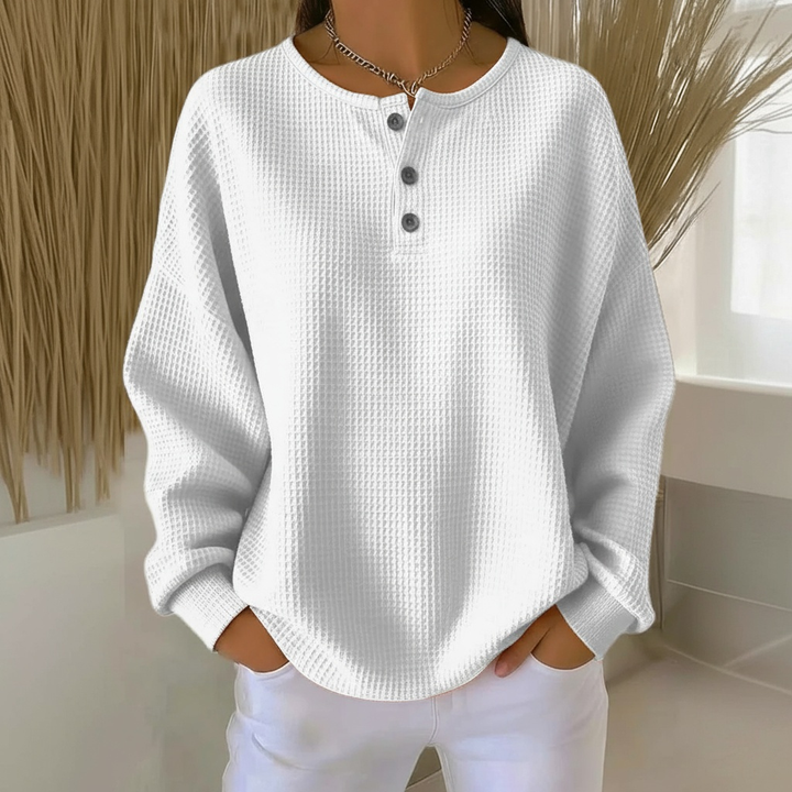 Hannah | Cozy And Versatile Waffle Knit Sweater
