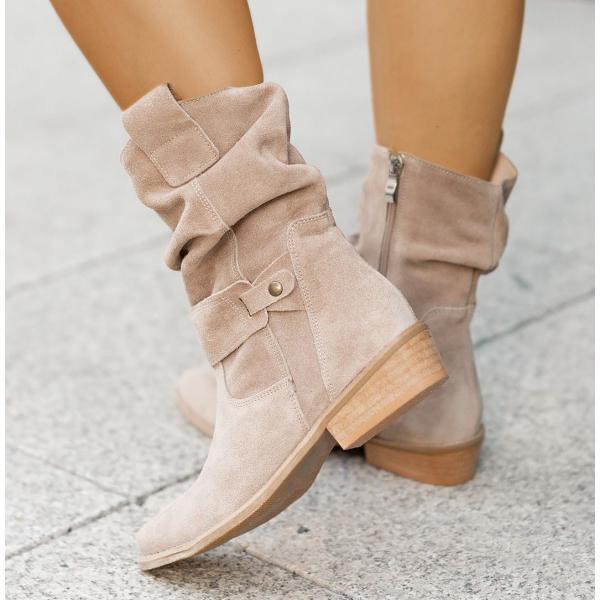 Marissa | Relaxed Suede Slouch Ankle Boots