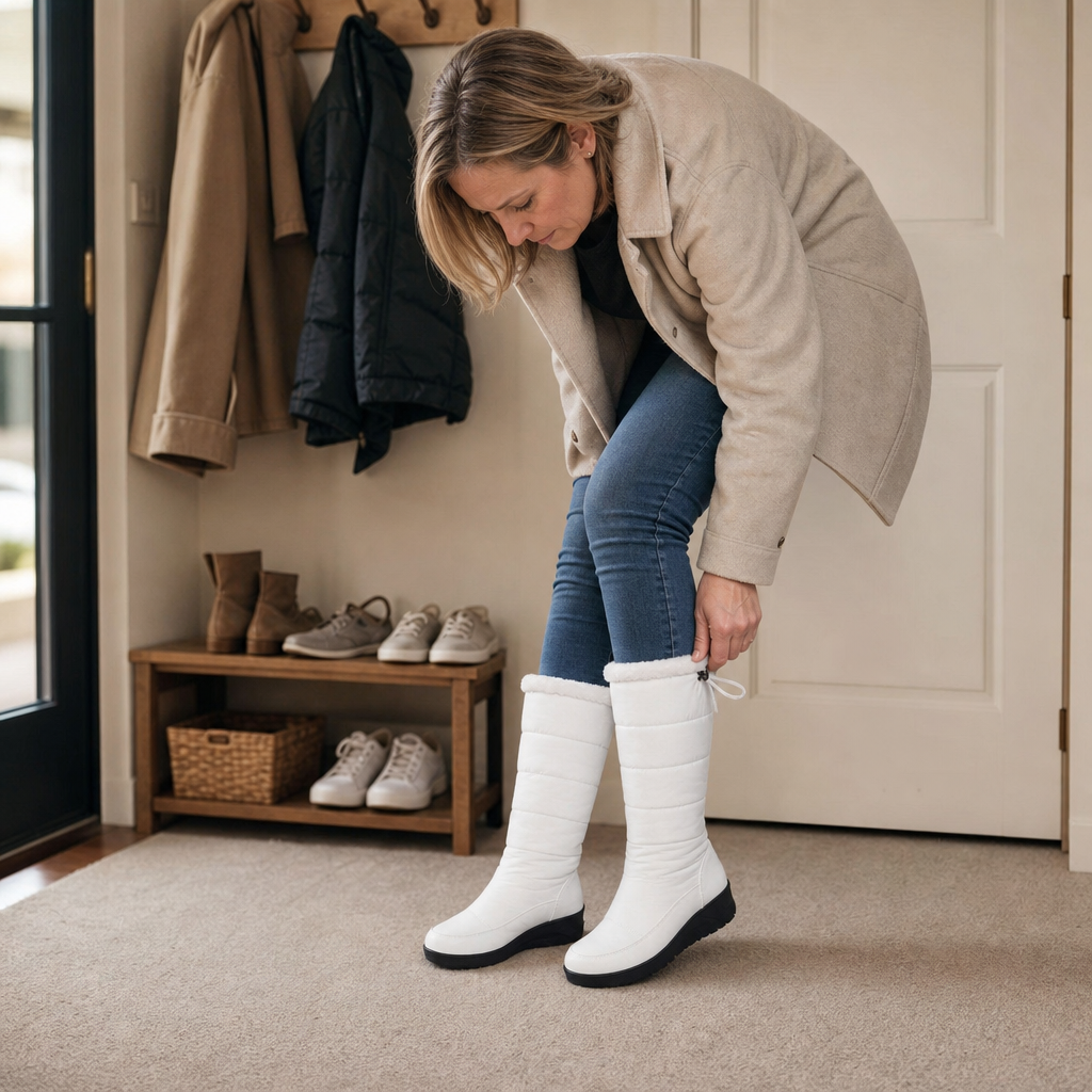 Calevra | Over-The-Knee Quilted Snow Boots – Warm and Stylish for Women