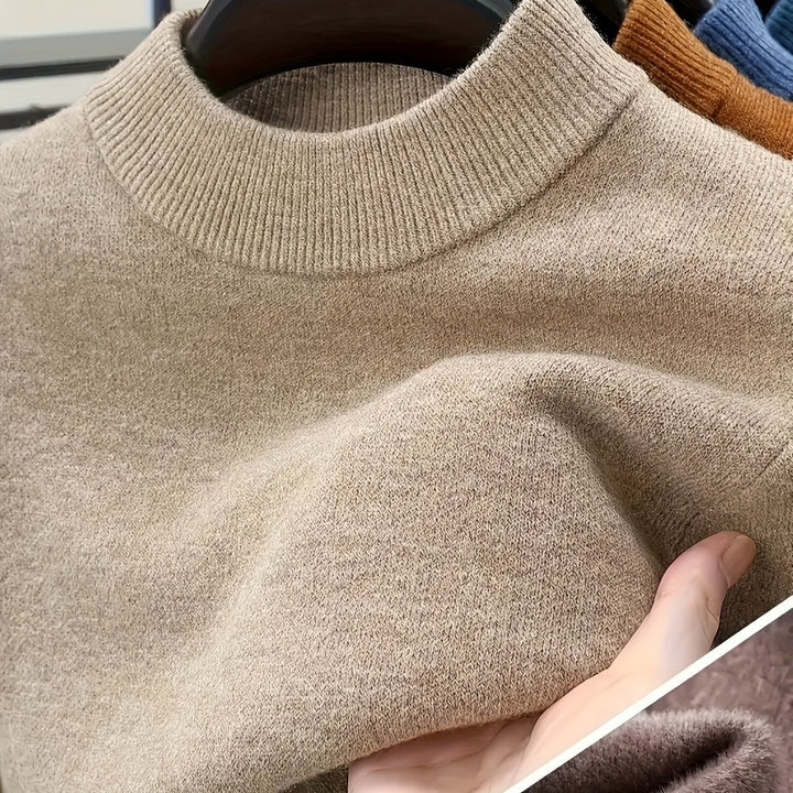 Jonah | Mock Neck Knit Sweater for Men – Comfortable Everyday Style