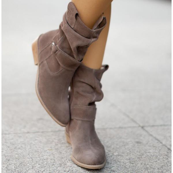 Marissa | Relaxed Suede Slouch Ankle Boots