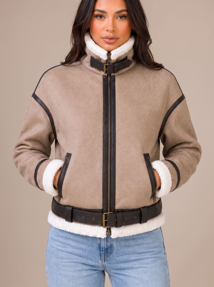 Marlene | Aviator Jacket – Short Teddy Style for Women