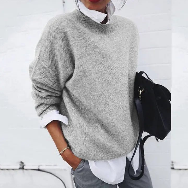 Amelia | Relaxed Cashmere Blend Crew Neck Sweater