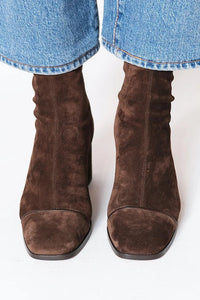 Amelia | Vintage-Stiefeletten mit eckiger Zehenpartie und modernem Blockabsatz