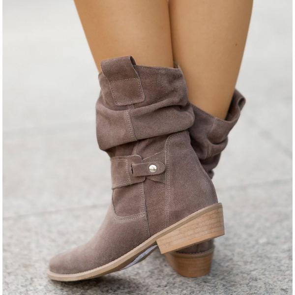 Marissa | Relaxed Suede Slouch Ankle Boots