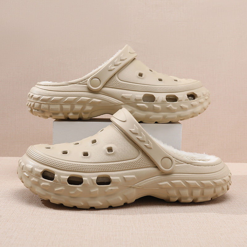 Ralf | Warm Fleece-Lined Thermal Slip-On Clogs
