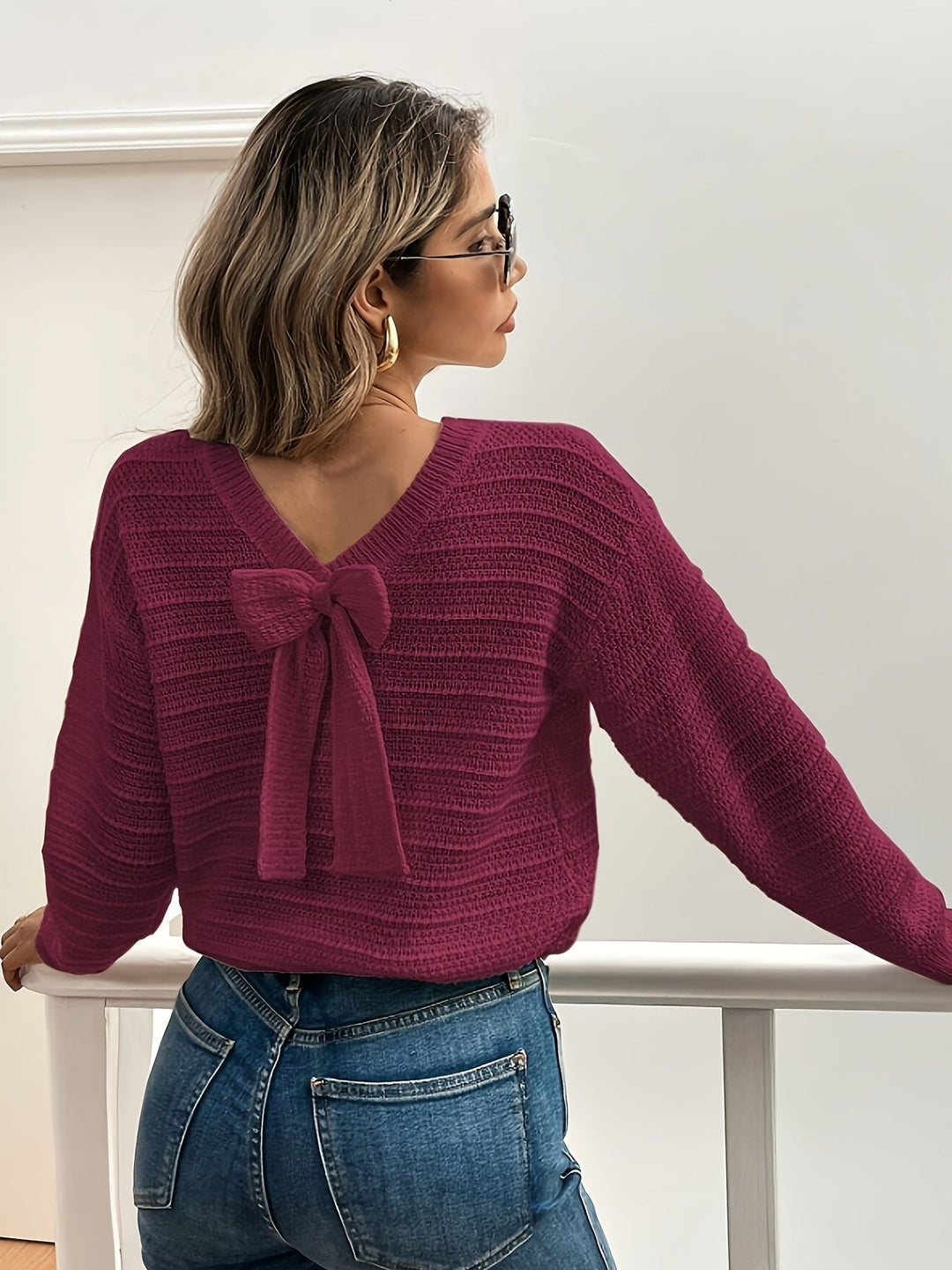 Imogen | Bow-Detail Knit Sweater for Women