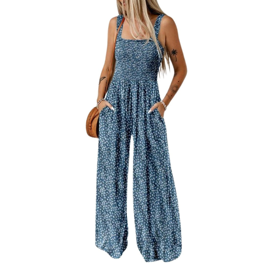 Ursula | Floral Jumpsuit – Elegant Wide-Leg Style for Women