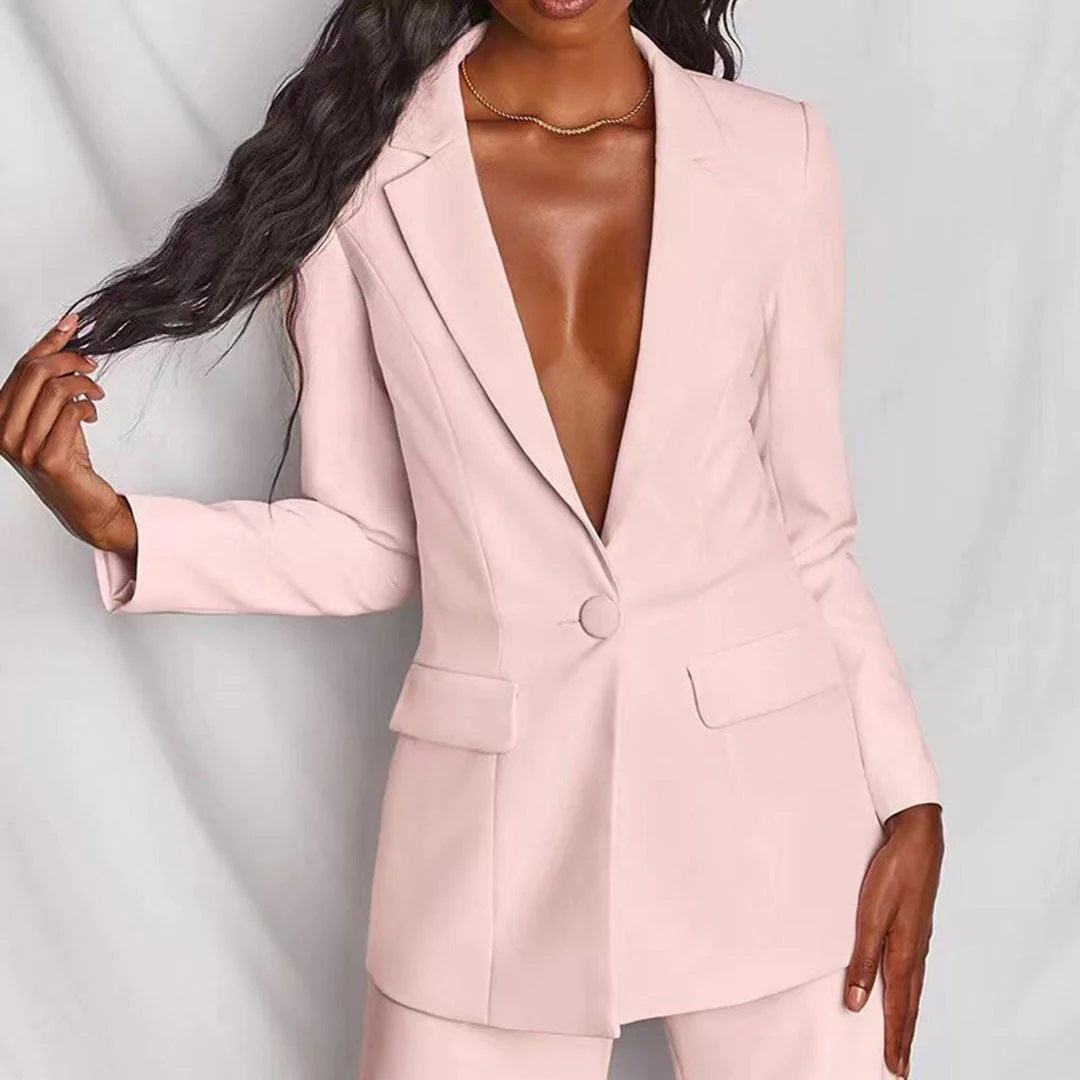 Celeste | Completo moderno a due pezzi con blazer e pantaloni
