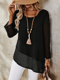 Julia | Flowing and Lightweight Layered Drape Blouse
