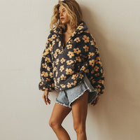 Luna | Cozy And Feminine Floral Sherpa Sweater
