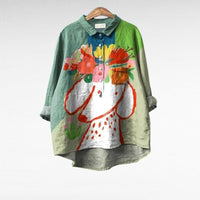 Isabella | Artistic and Effortless Floral Print Blouse