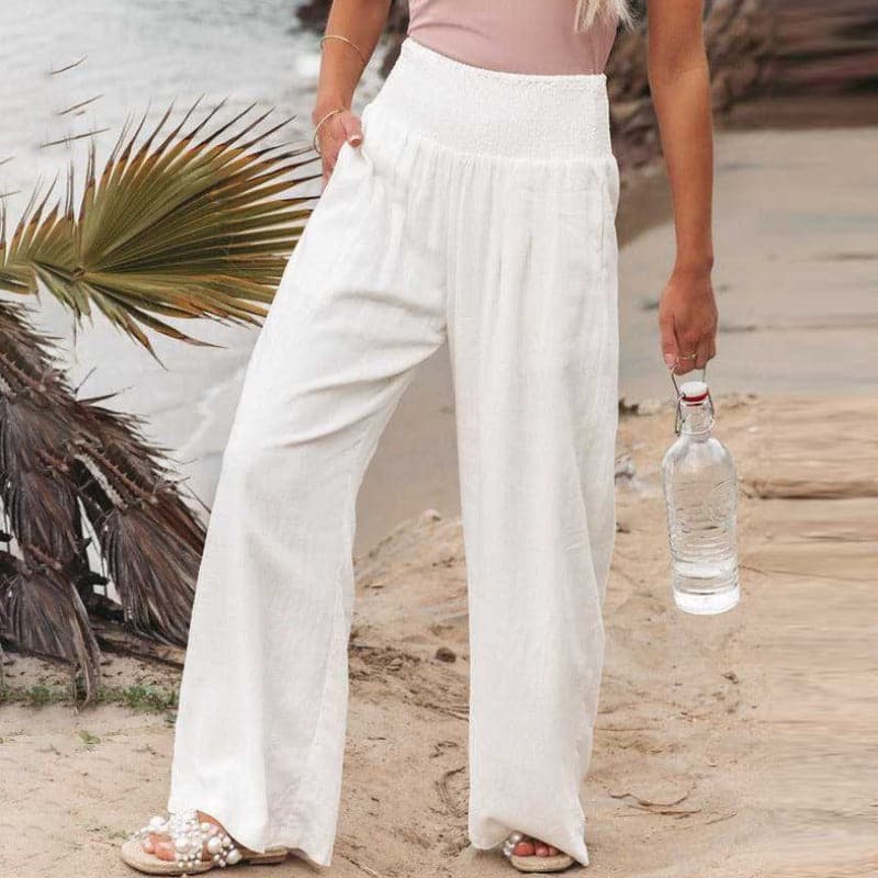 Clara | Breezy And Elegant Linen Wide Leg Pants