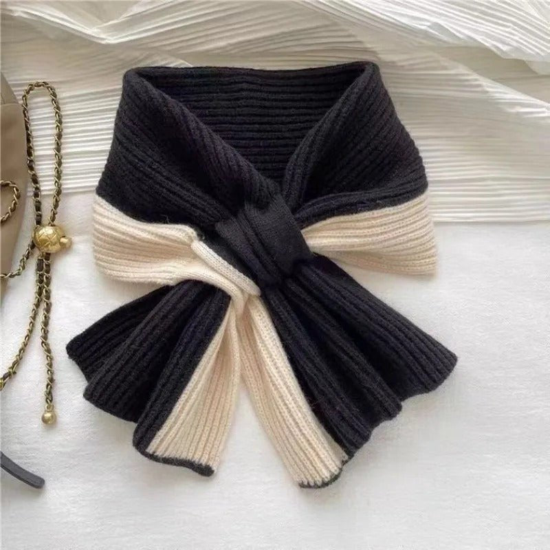 Drune | Short Knit Winter Scarf – Cozy Accessory for Style