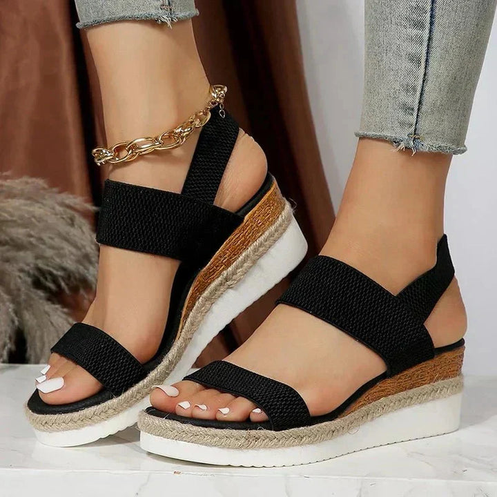 Emilia | Orthopedic Platform Sandals with Crisscross Straps