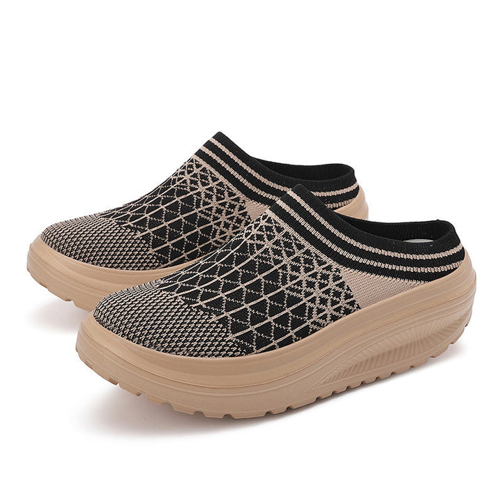 Hannah | Breathable Fabric Elastic Band Slip-On Clogs