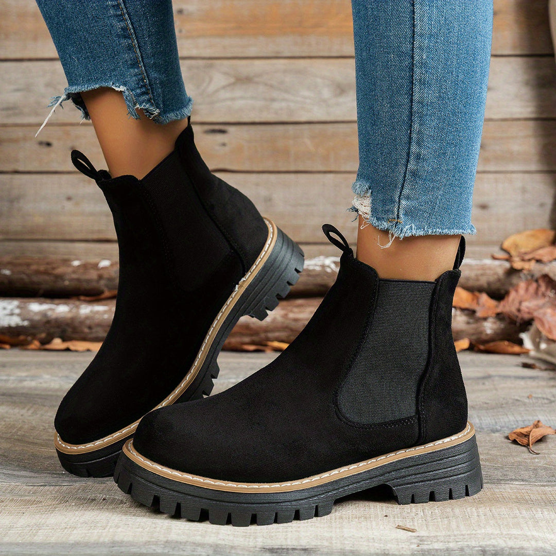 Katherine | Stivaletti alla caviglia Chelsea con plateau, eleganti e moderni