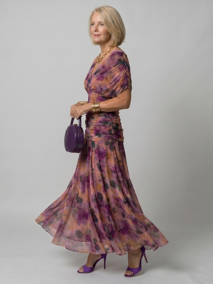 Calen | Off Shoulder Midi Dress – Lightweight and Comfortable Style for Women