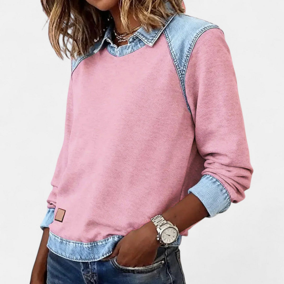 Gemma | Modern And Comfortable Long-Sleeve Knit Sweatshirt