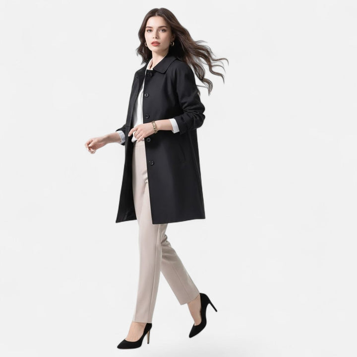 Amelia | Sophisticated And Classic Midi Trench Coat