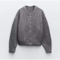 Camille | Cozy And Refined Zip-Up Knit Cardigan