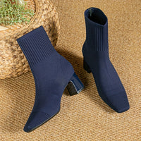 Josephine | Bottines chics et contemporaines à talon carré en maille