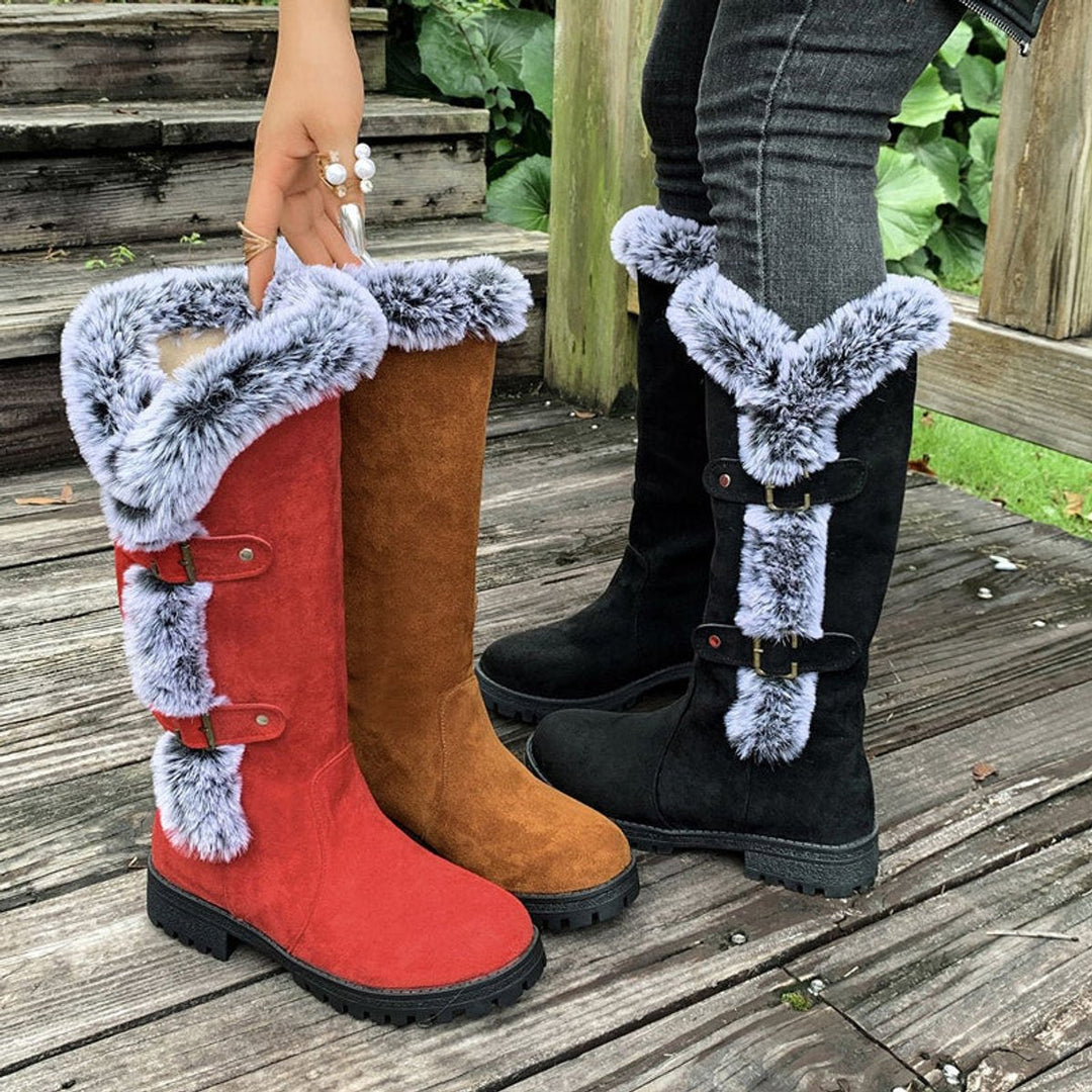 Jennifer | Cozy Fur-Trimmed Knee High Boots for Winter
