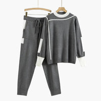 Noelle | High-Neck Knit Sweater and Trousers Set