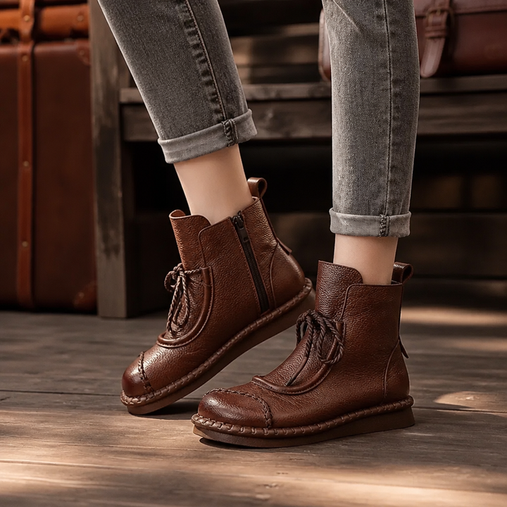Marisol | Block-Heel Ankle Boots – Water-Resistant Style for Women