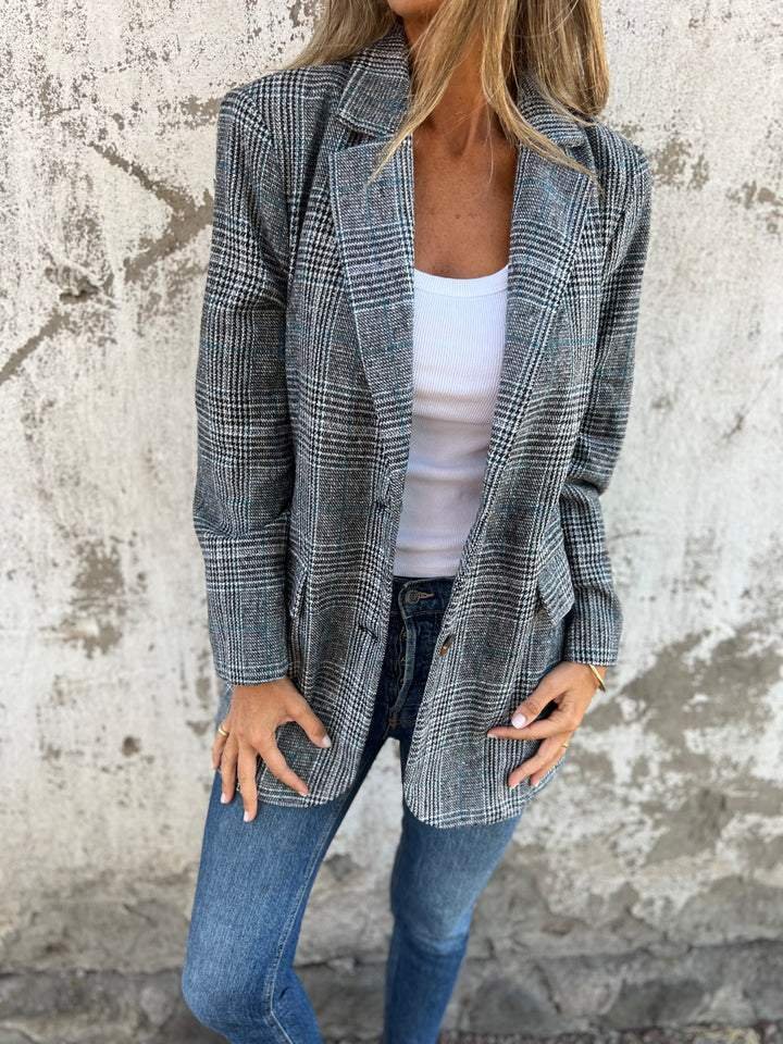 Gemma | Classic Cotton Checked Casual Blazer