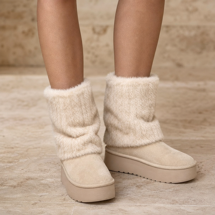 SnugLift | Faux-Fur Platform Mid-Calf Winter Boots
