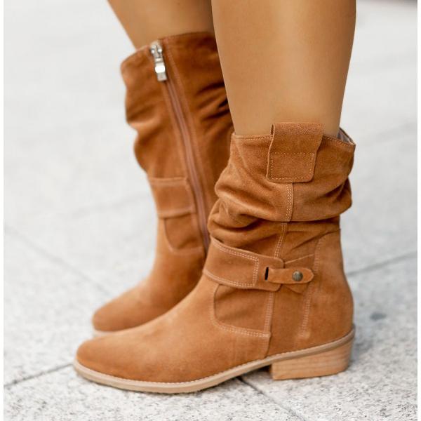 Marissa | Relaxed Suede Slouch Ankle Boots