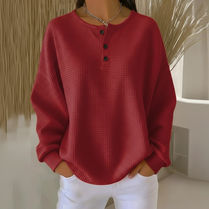 Hannah | Cozy And Versatile Waffle Knit Sweater