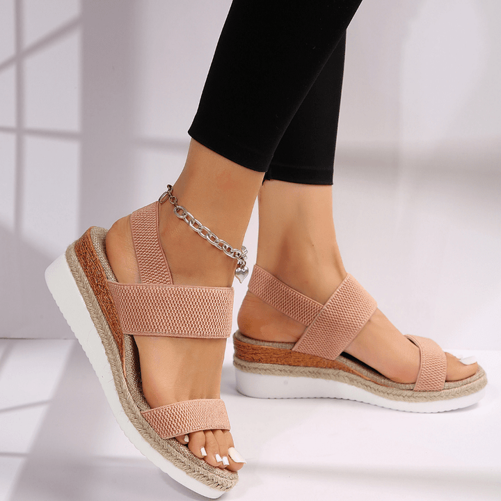 Emilia | Orthopedic Platform Sandals with Crisscross Straps