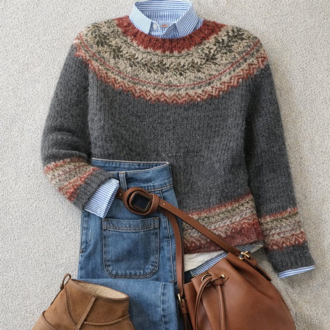 Emily | Timeless And Comfortable Nordic Pattern Knitted Sweater