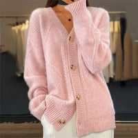 Amelie | Soft And Elegant Textured Button Cardigan