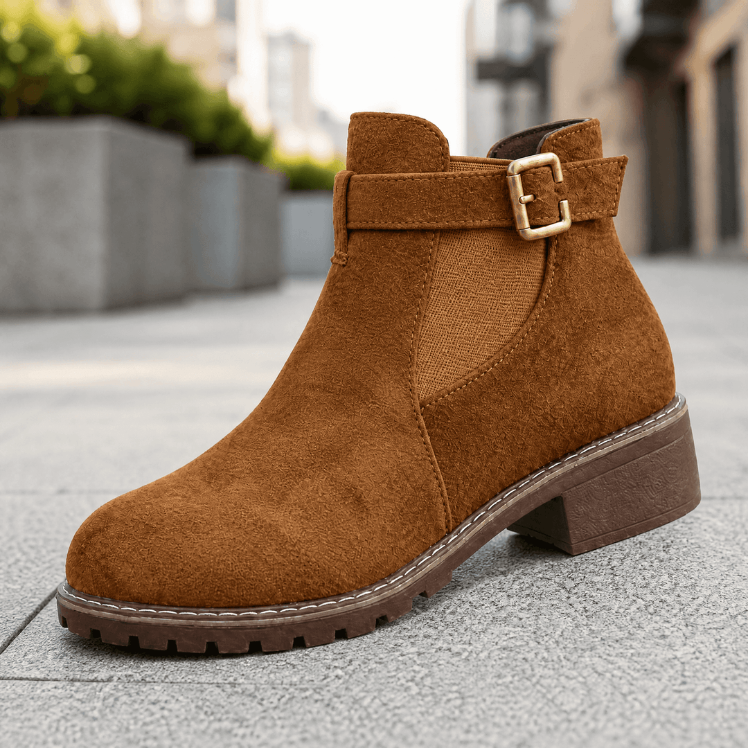 Solace | Slip On Low Heel Ankle Boots for Women