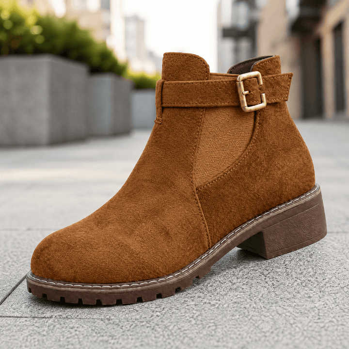 Solace | Slip On Low Heel Ankle Boots for Women