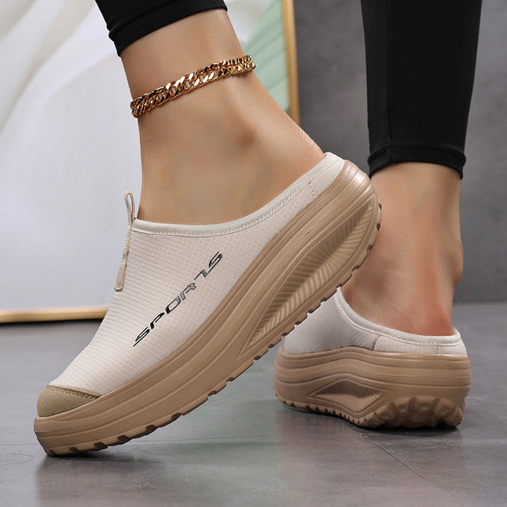Hannah | Breathable Fabric Elastic Band Slip-On Clogs