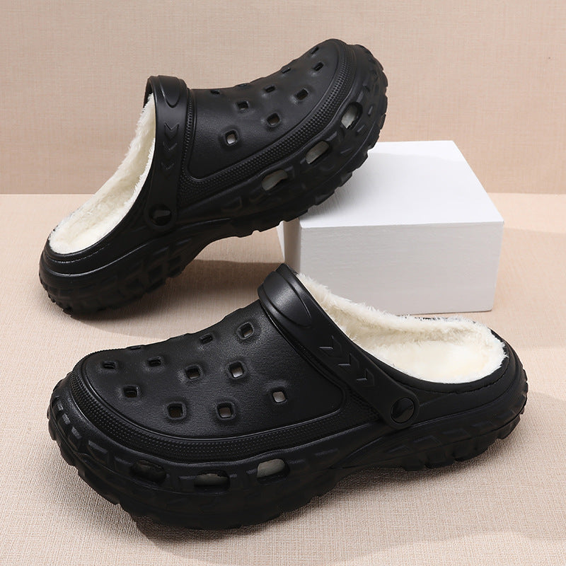 Ralf | Warm Fleece-Lined Thermal Slip-On Clogs