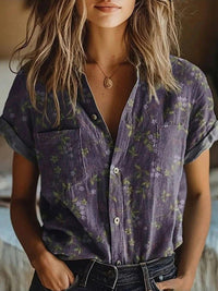 Julia | Elegant and Comfortable Floral Button-Up Blouse