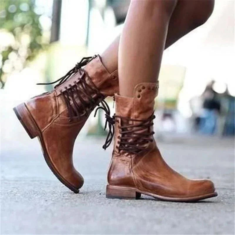 Avery | Western-Inspired Lace-Up Ankle Boots With Everyday Comfort