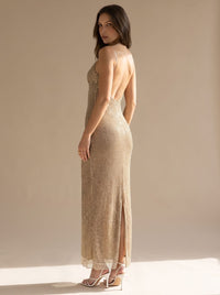 Aurelia | Stylish and  Sophisticated Spaghetti Strap Party Maxi Dress