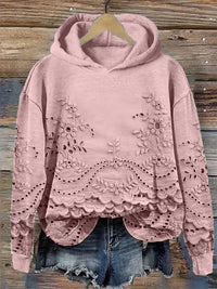 Elena | Feminine And Relaxed Floral Print Hoodie