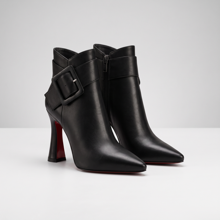 Isabelle | Strap Detail Boots – Elegant Ankle Style for Women